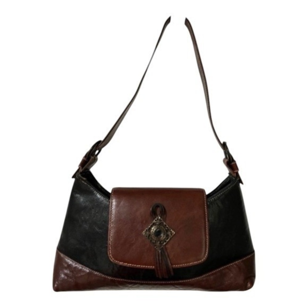 Chabeli Cuervo De Vaca 2 Tone Brown/Black Women's Argentina Leather Handbag #435